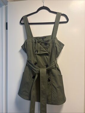 Marissa Webb Olive Green Vest with Black Buttons